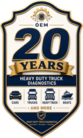 Celebrating 20 years — Heavy Duty Truck Diagnostics: OEM diagnostics for cars, trucks, heavy trucks, boats and more. Accurate, reliable, trusted.
