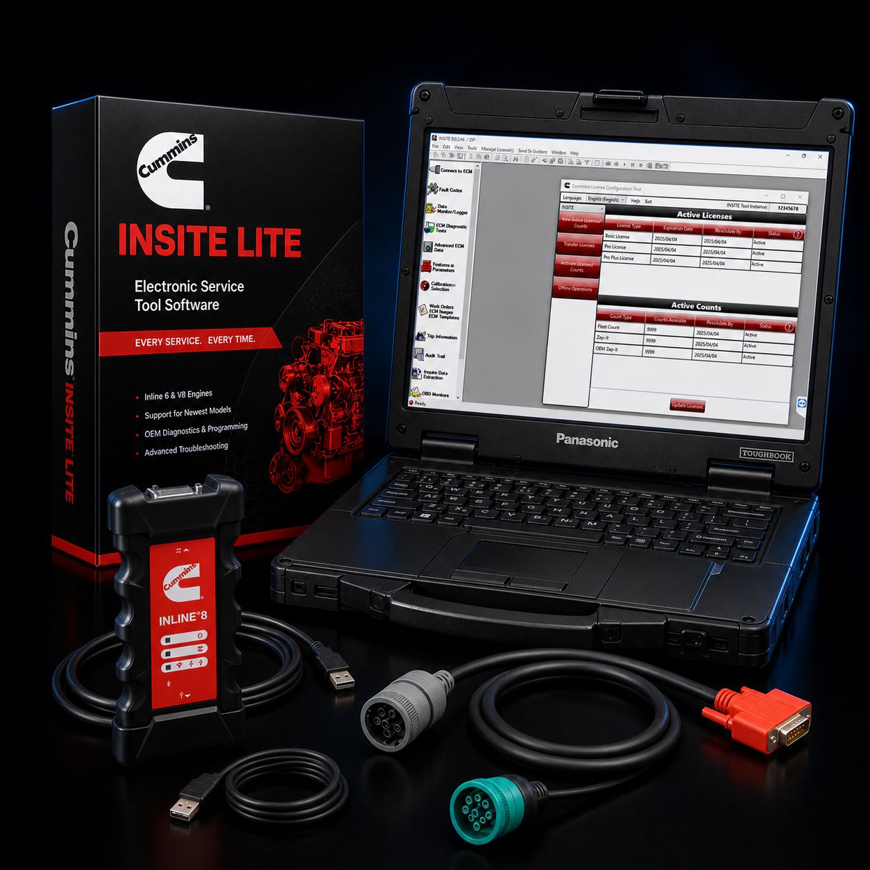 Cummins INSITE Lite + INLINE 8 + Brand New FZ-55