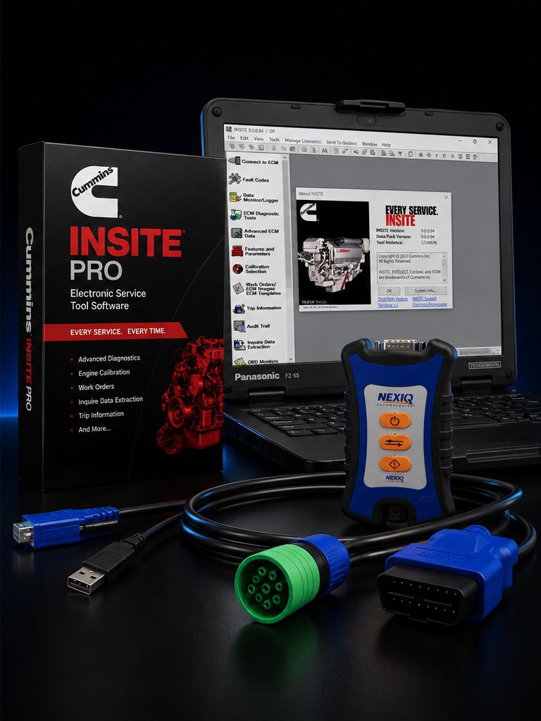 Cummins INSITE Pro + NEXIQ USB-Link 3 + Refurbished FZ-55